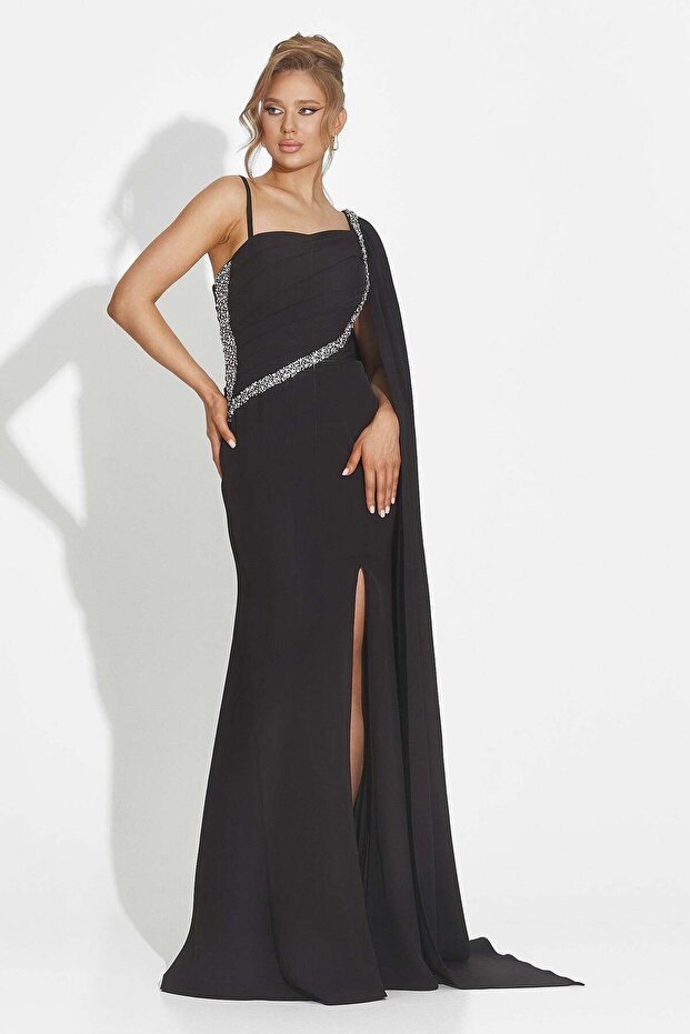 Rochie dama lunga neagra Libre - 5