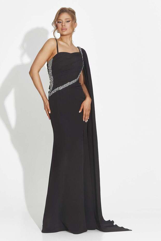 Rochie dama lunga neagra Libre - 7