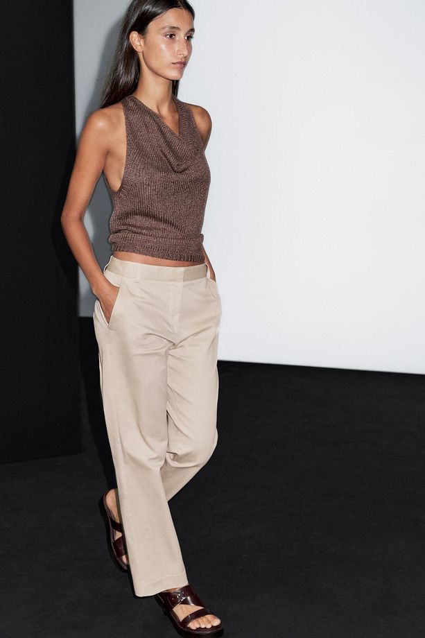 Straight fit pamuklu pantolon - 3