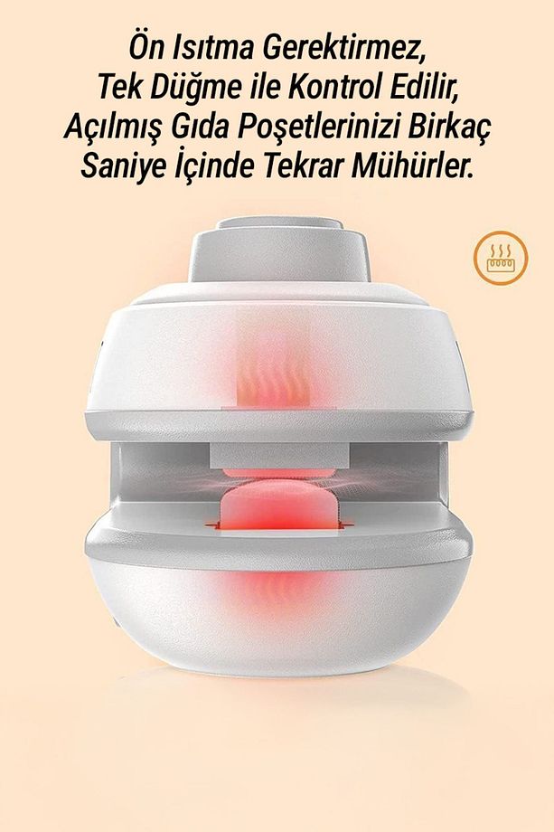 Taşınabilir Şarjlı 400mah Poşet Ağzı Kapatma Mühürleme Makinası - Cihazı Poşet Kilitleme Vakum - 5