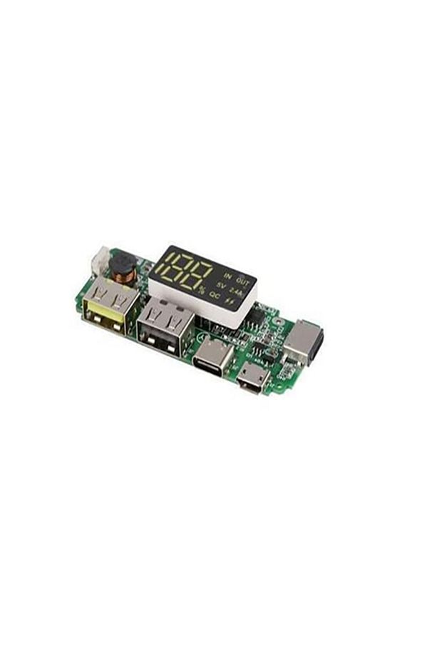 Çift Usb 5v 2.4a Led Ekranlı 18650 Pil Şarj Modülü Micro Type-c Powerbank Devresi Modülü - 3