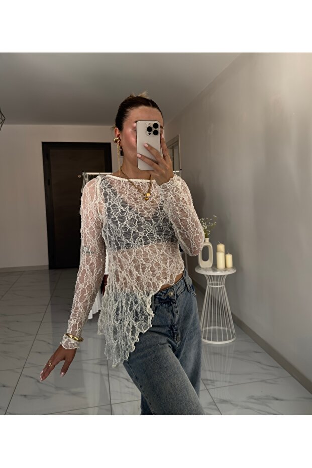 Dantelli bluz - 1