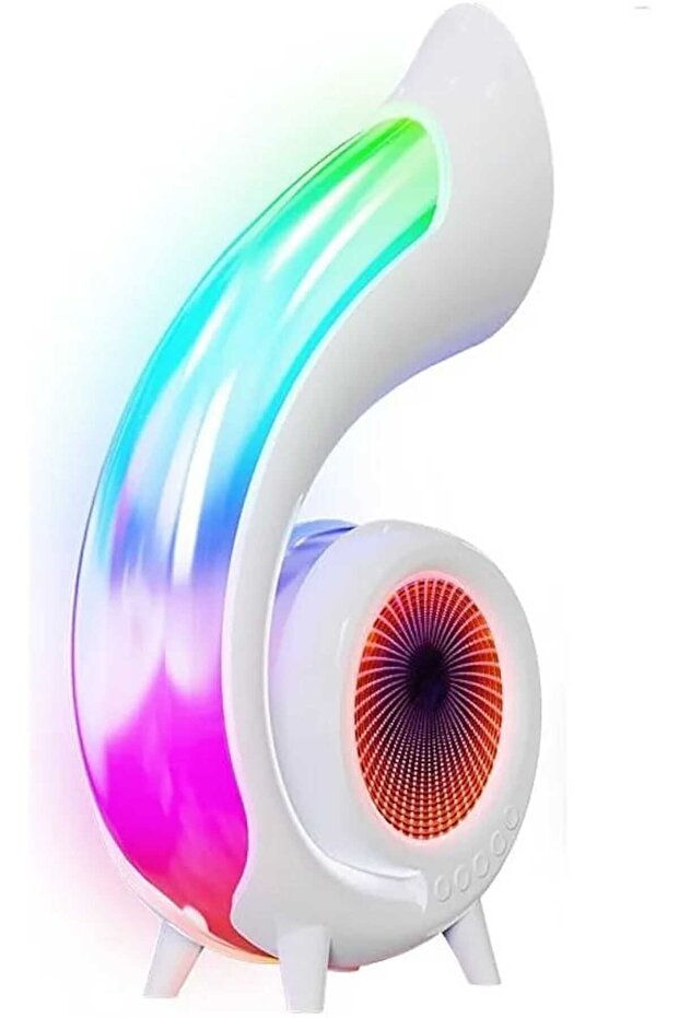 6 in 1 Lamp with Bluetooth Speaker, Clock, Alarm Clock, Makeup Mirror, Desk Lamp with 256 RGB Lighting Modes - 1