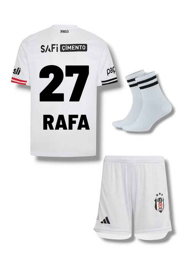 Beşiktâş-RAFA - Beyaz 25/2026 Yeni Sezon Çocuk Taraftar Futbol Forması 3’li Seti - 1