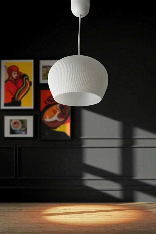 Tasarım Modern Bohem Tekli Beyaz Avize - 5