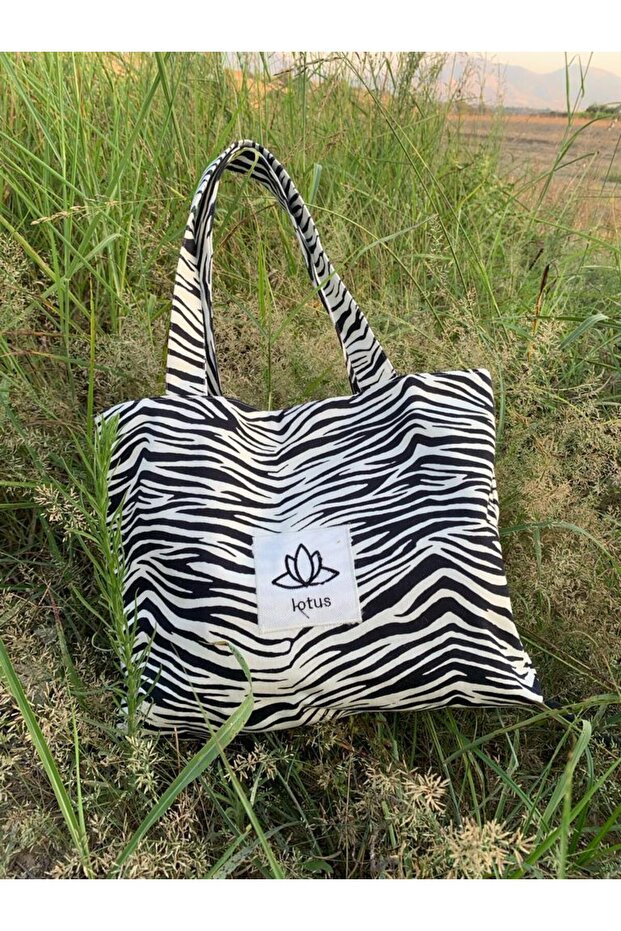 حقيبة كتف بنمط الحمار الوحشي - 4