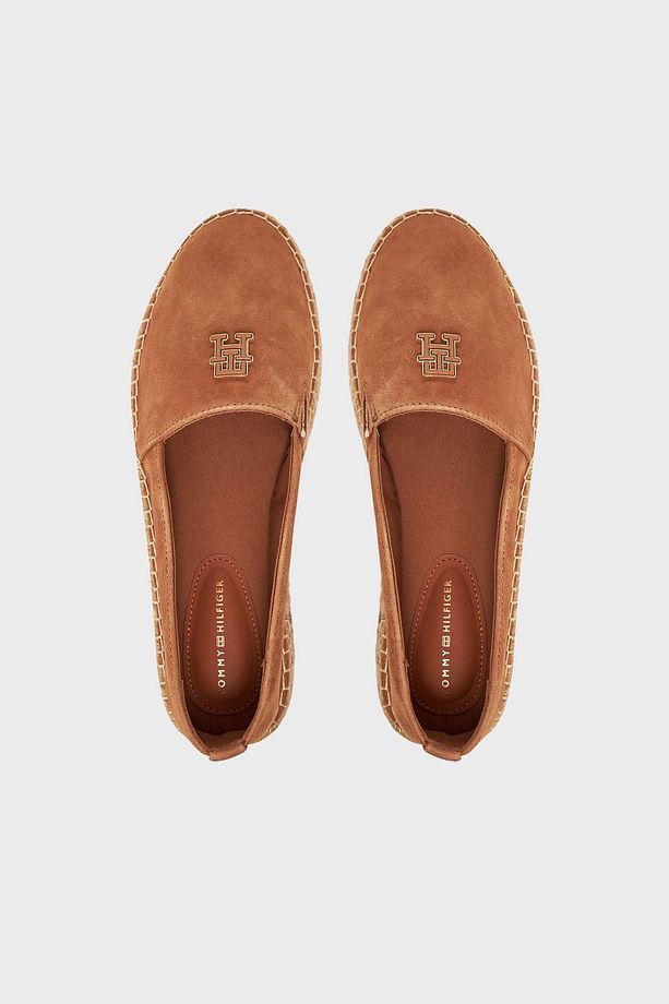 Hakiki Deri ve Süet Detaylı Paltform Taban Espadril AYAKKABI FW0FW08586 GU9 - 3