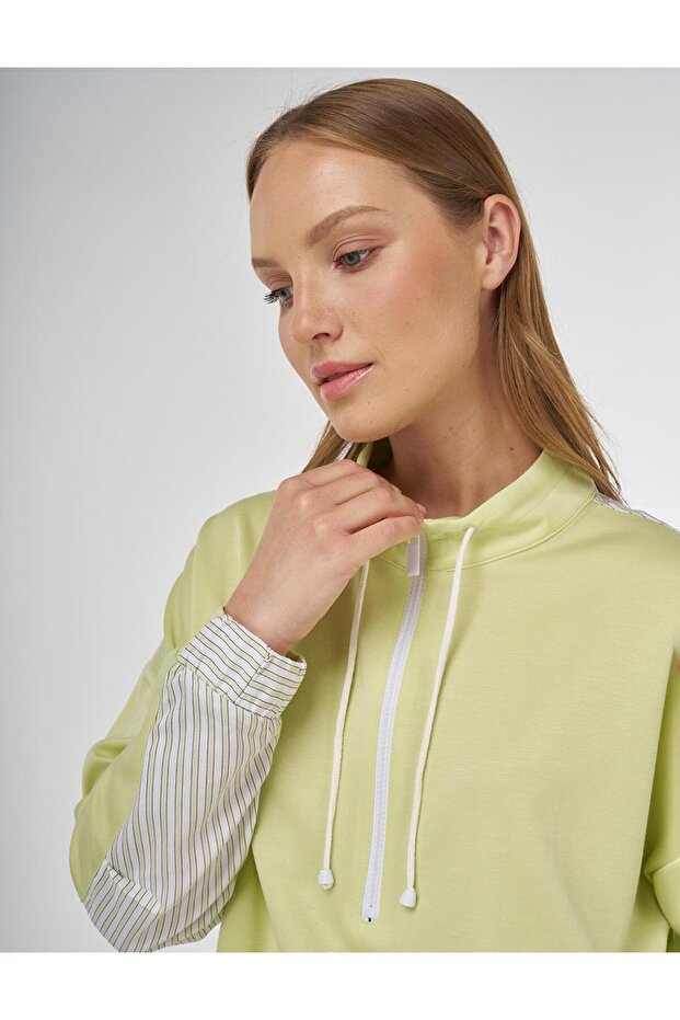 Garnili Scuba Sweatshirt Lime - 7