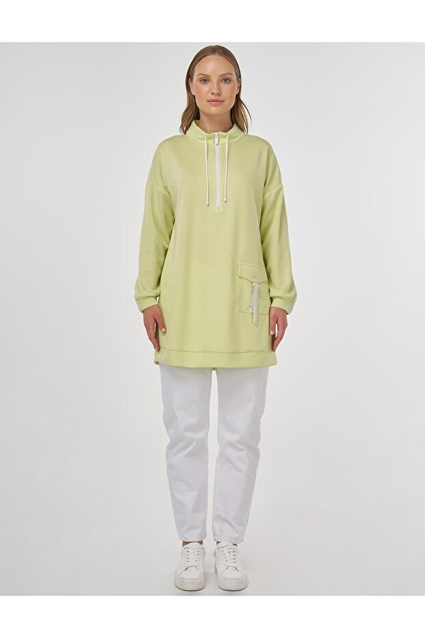 Garnili Scuba Sweatshirt Lime - 2