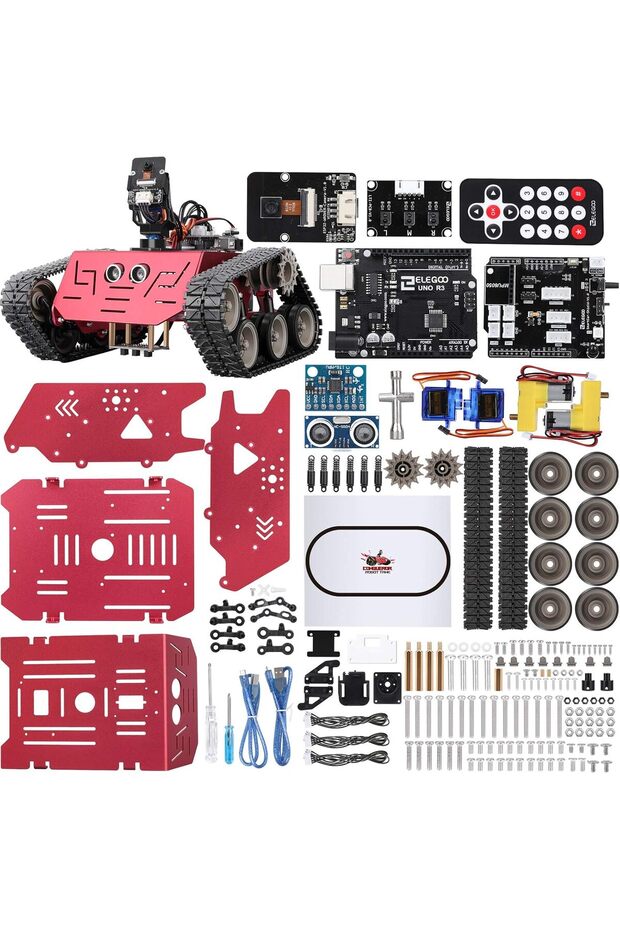 Conqueror Robot Tank Kit with UNO R3, Compatible with Arduino, STEM Projects & Toys for Kids, - 1