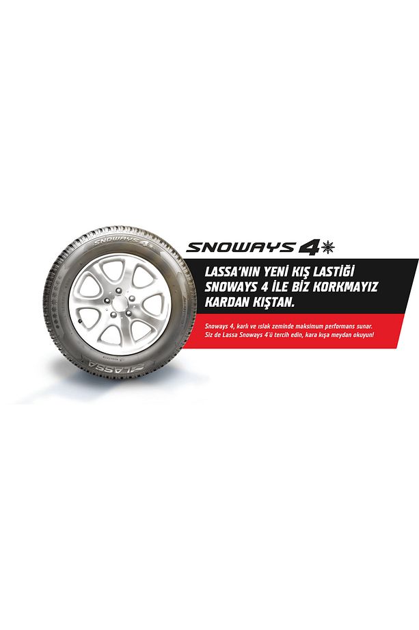 4 ADET x 185/60R15 88T XL SNOWAYS4 LASSA 2024 ÜRETİM KIŞLIK LASTİK - 3