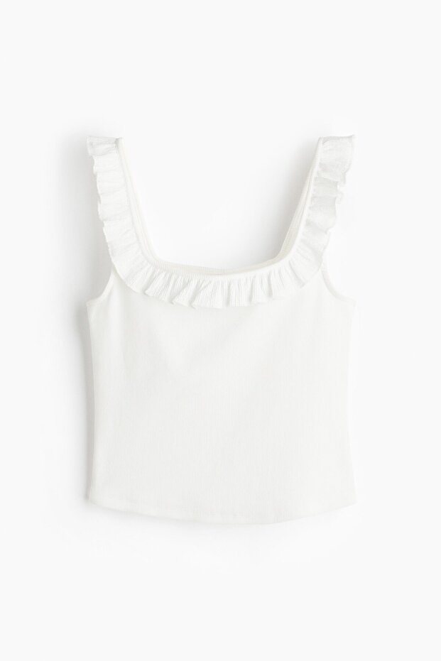 Fırfırlı Kolsuz Üst - 4