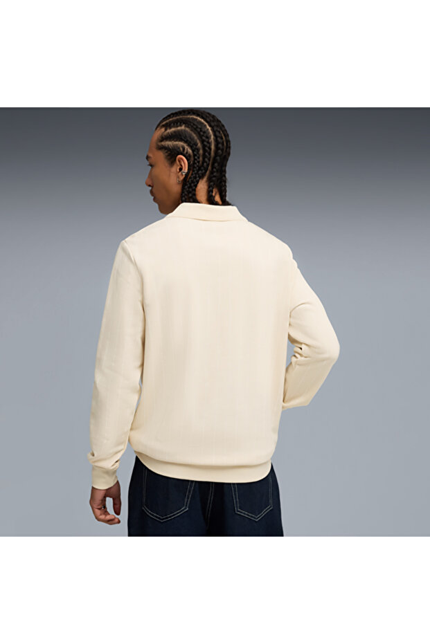 Class Erkek Krem Polo Sweatshirt (688217-87) - 4