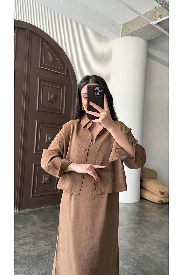 Ayarlanabilir Askılı , Modal , Gömlek - Elbise Takım “slim Fit” - 1