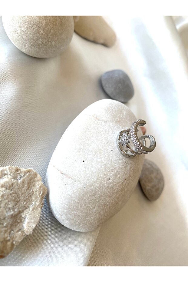 Heart Figured Earcuff Silver - 1