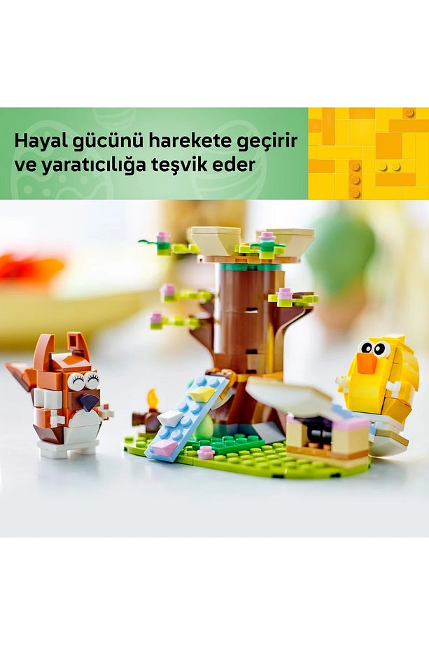 ® Iconic İlkbahar Hayvan Parkı 40709 - 8+ Kuş ve Sincap İçeren Oyuncak Yapım Seti (172 Parça) - 8