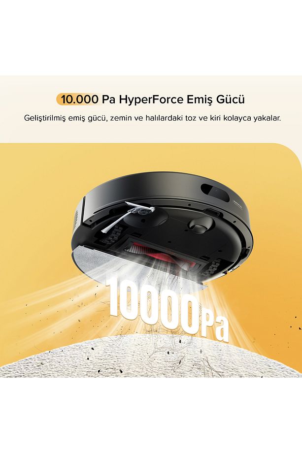 Q8 Akıllı Robot Süpürge Siyah 10.000 Pa HyperForce Emiş Gücü - 3