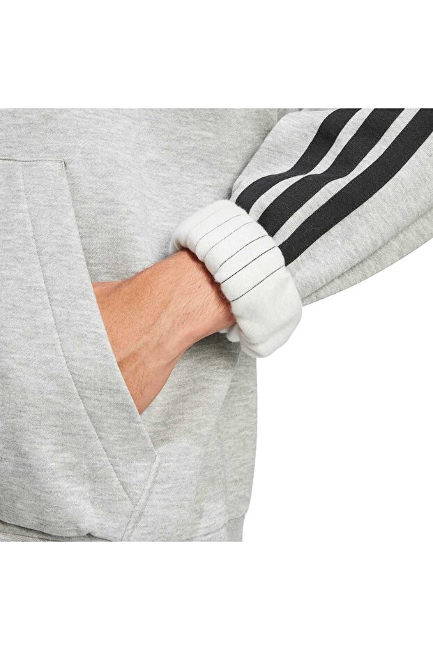 Essentials 3-Stripes Polar Kapüşonlu Üst - 7