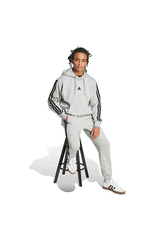 Essentials 3-Stripes Polar Kapüşonlu Üst - 5