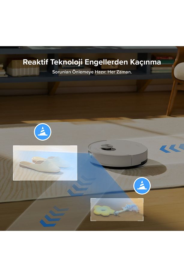 S8 Pro Plus Akıllı Beyaz Robot Süpürge 10.00 HyperForce Emiş Gücü - 7