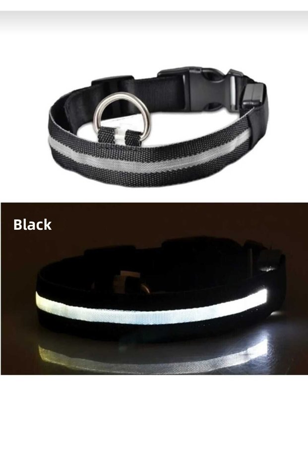 LED Lighted Functional Neck Collar, Adjustable LED Neck Collar Size M
