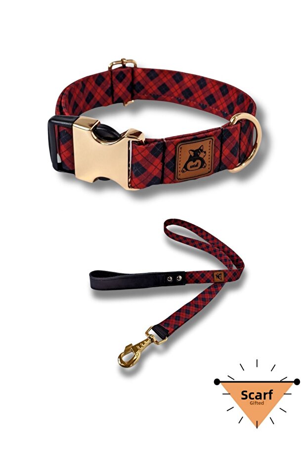 Stylish Dog Collar and Travel Dispatch Strap Set (with Scarf gift)