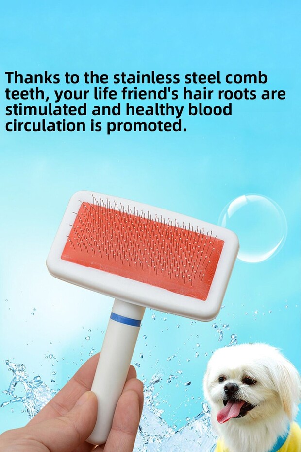 Pet Comb - Feather Dislocation Opener with Handle, Play Tunnel with Flea Lice Pick Comb - 4