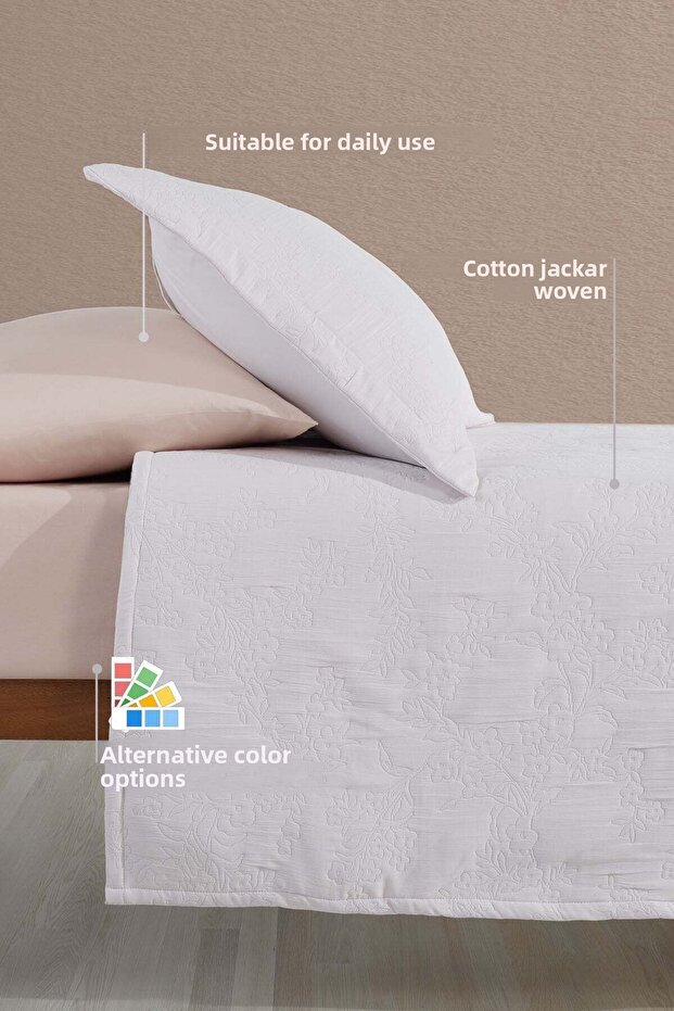 Nice Bedspread Double Size 3 Pieces (240X250 cm) Ecru - 2