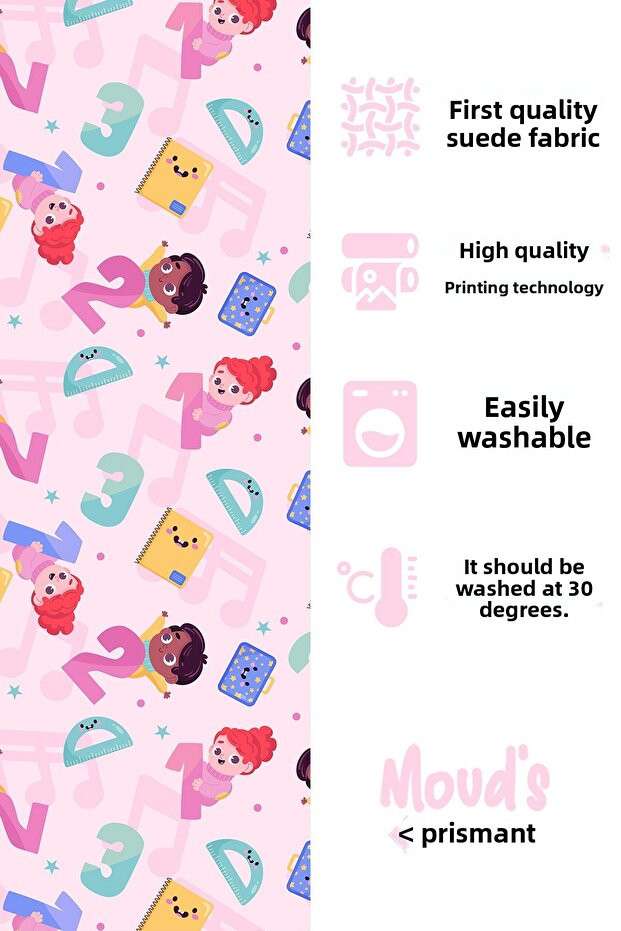 مفرش طاولة دائري من الجلد المدبوغ منقوش للطلاب والأرقام الصغيرة - 2