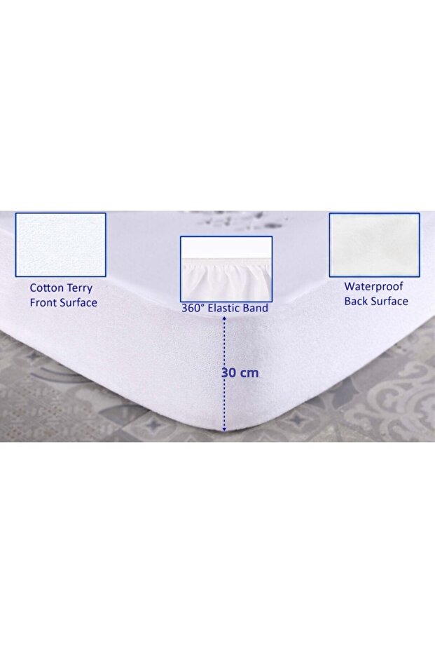 Saltea dublă din bumbac, rezistentă la lichide - 2