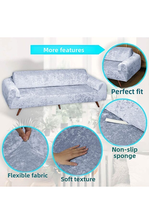 Husa de canapea 3 locuri din catifea Husa de canapea elastica| Husa de canapea elastica| Husa scaunului - 3