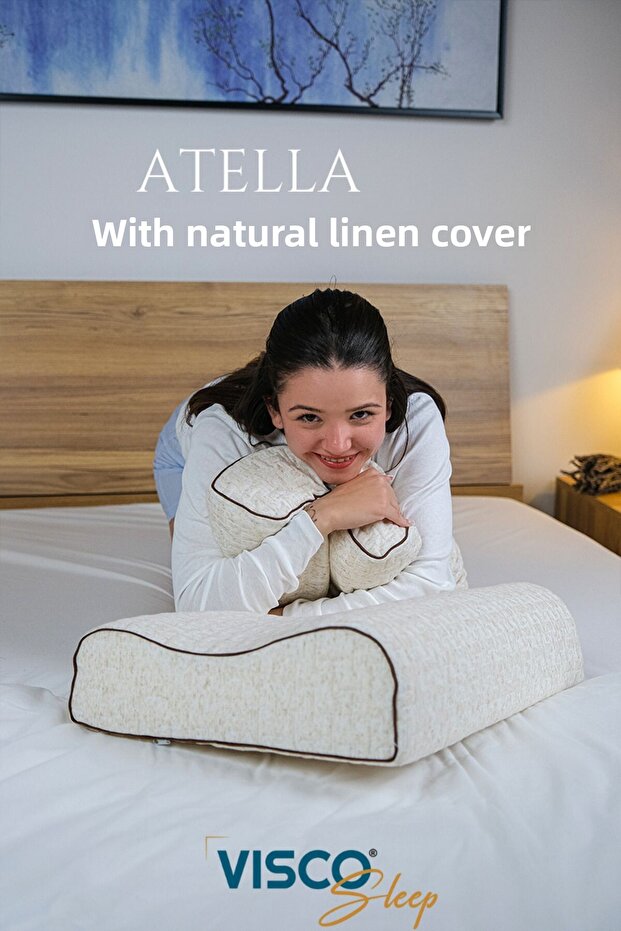 Orthopedic Visco Pillow - with Neck Support 60X40X14-12 cm