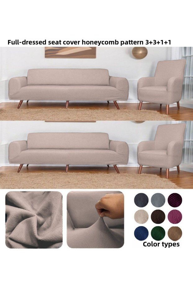 Micropetek Stretch Elastic 3 3 1 1 Seat Cover Set Sofa Sofa Bed Cover Seat Cover
