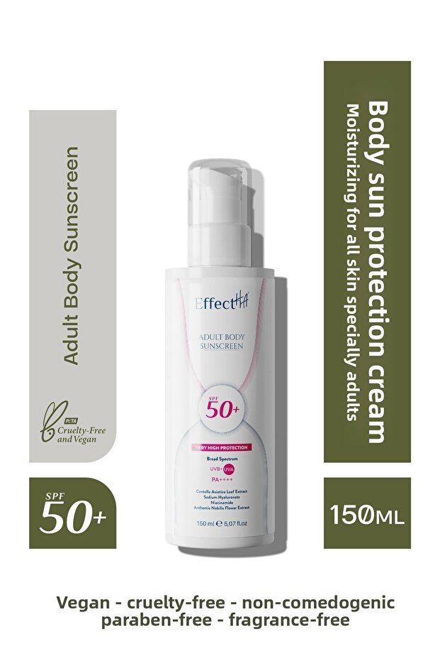 كريم واقي من الشمس مرطب للجسم خاص للبالغين بمعامل حماية SPF50
