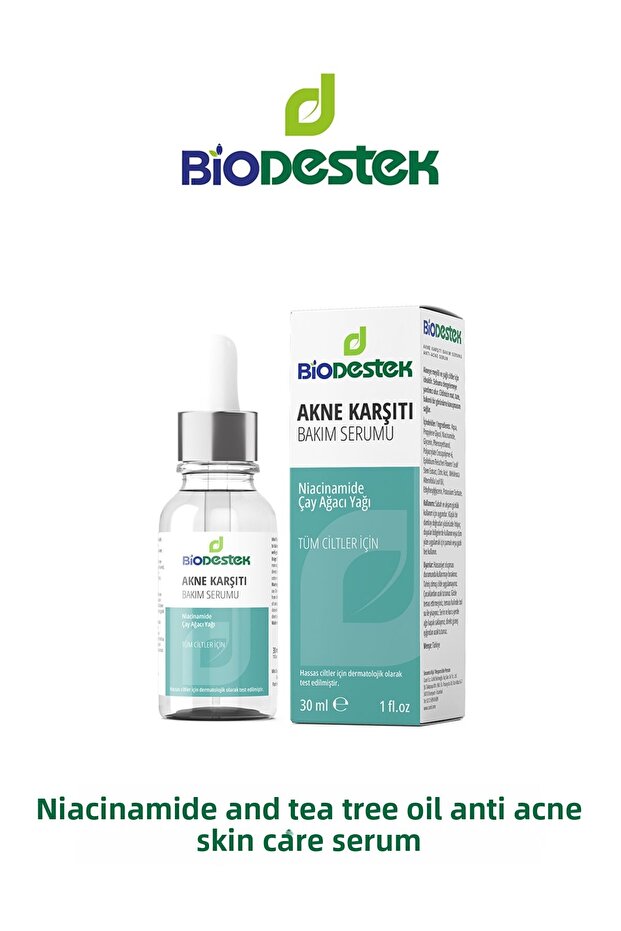 Anti-Acne, Niacinamide and Tea Tree Oil Skin Care Serum 30 ml