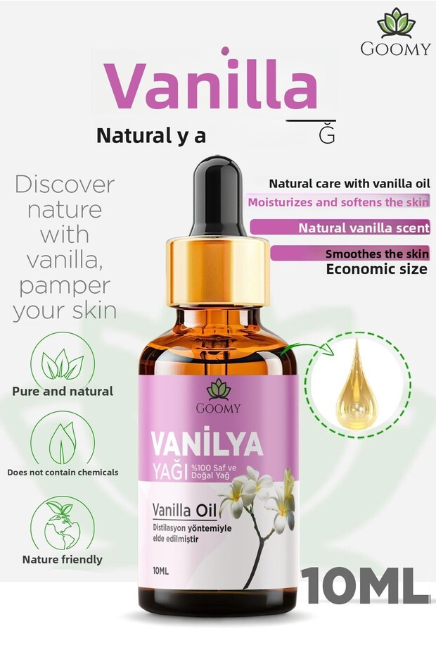 10ml Vanilla Oil - 100% Natural, Herbal Essential
