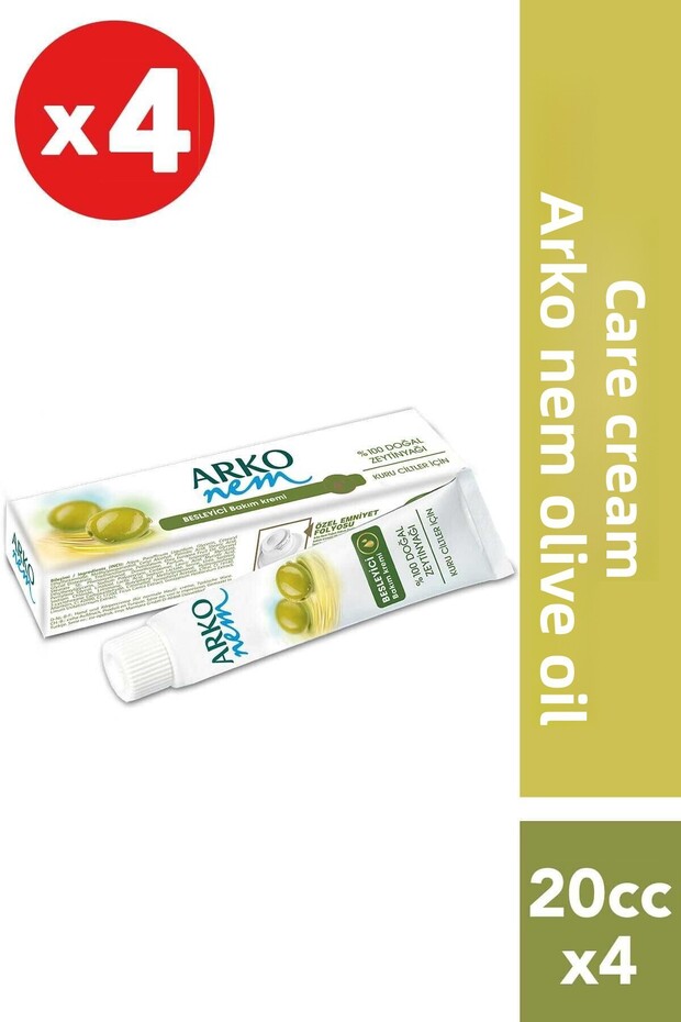 4 pieces natural olive oil hand and body care cream 20 cc