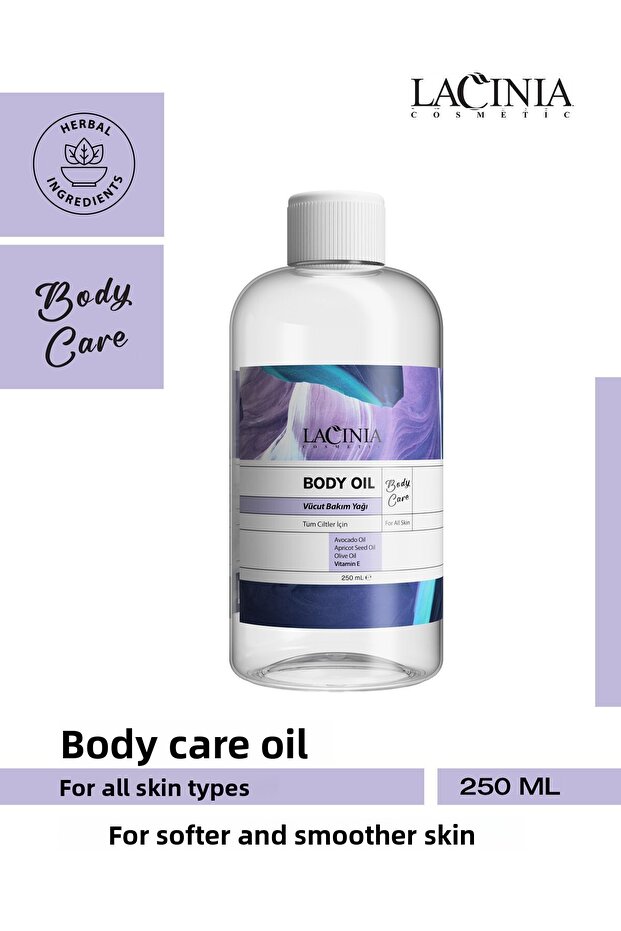 Body Oil 250ml (Avocado Oil, Apricot Kernel Oil, Olive Oil, Vitamin E)