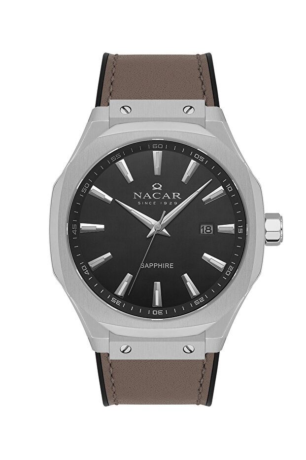 Sapphire Glass Grey Men's Wristwatch Nc34-29B684-Abl7