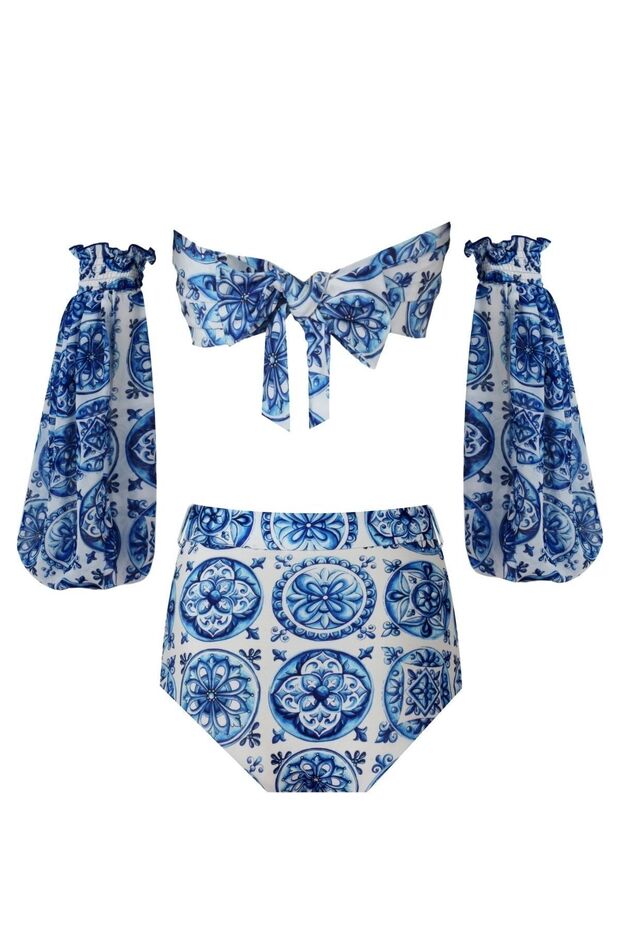 Madison Bleu Blanc Bikini Set - 4