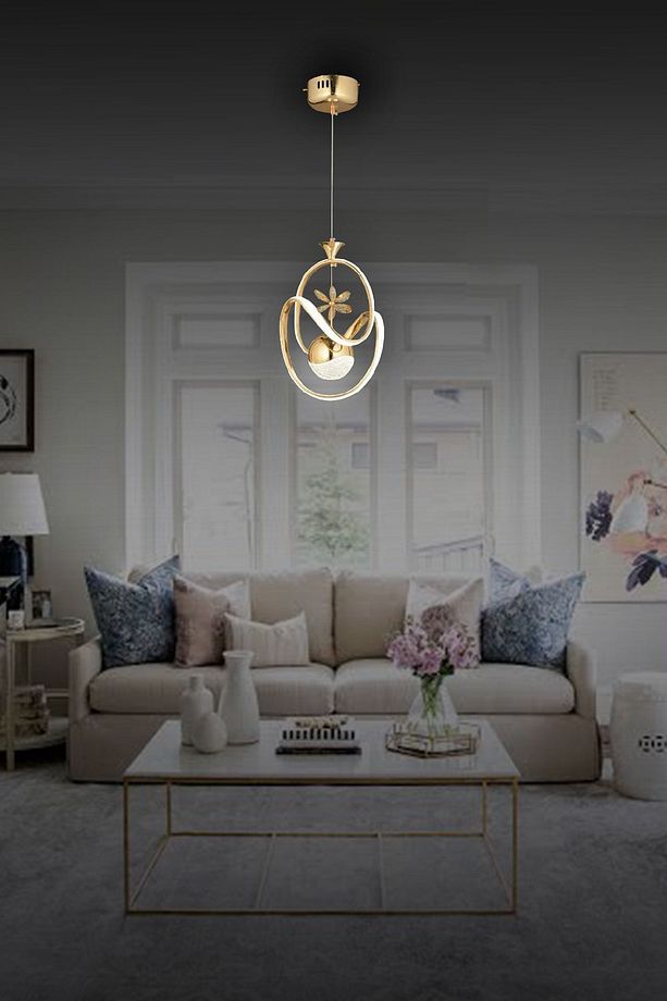 Modern Led Avize Gold Ledli Avize - 2