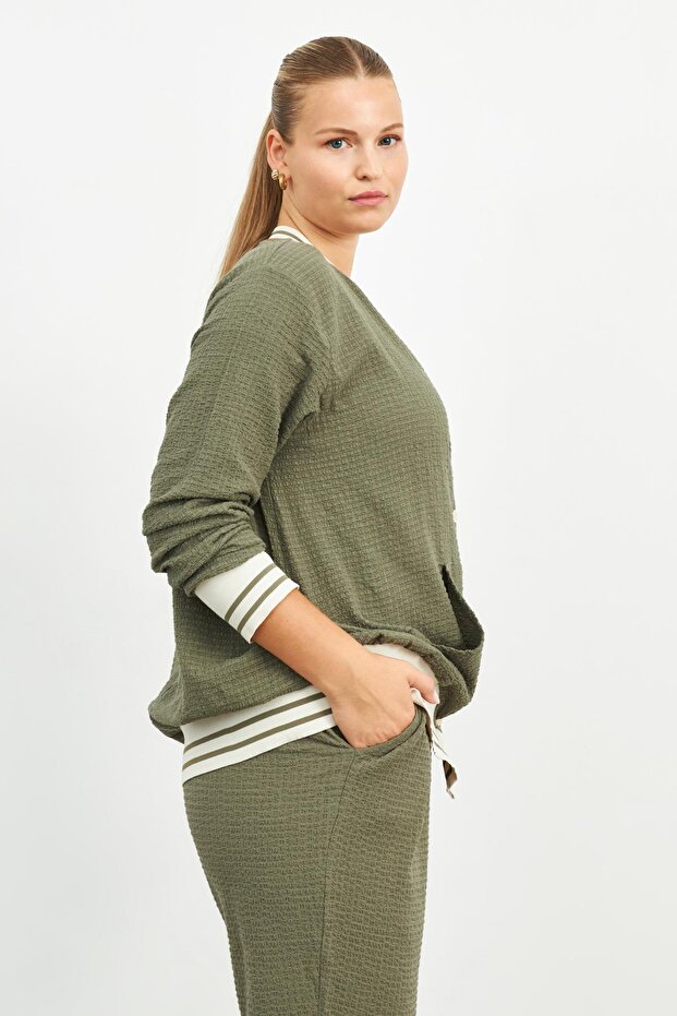 HAKI TEXTURED BOMBER JACKET - 4