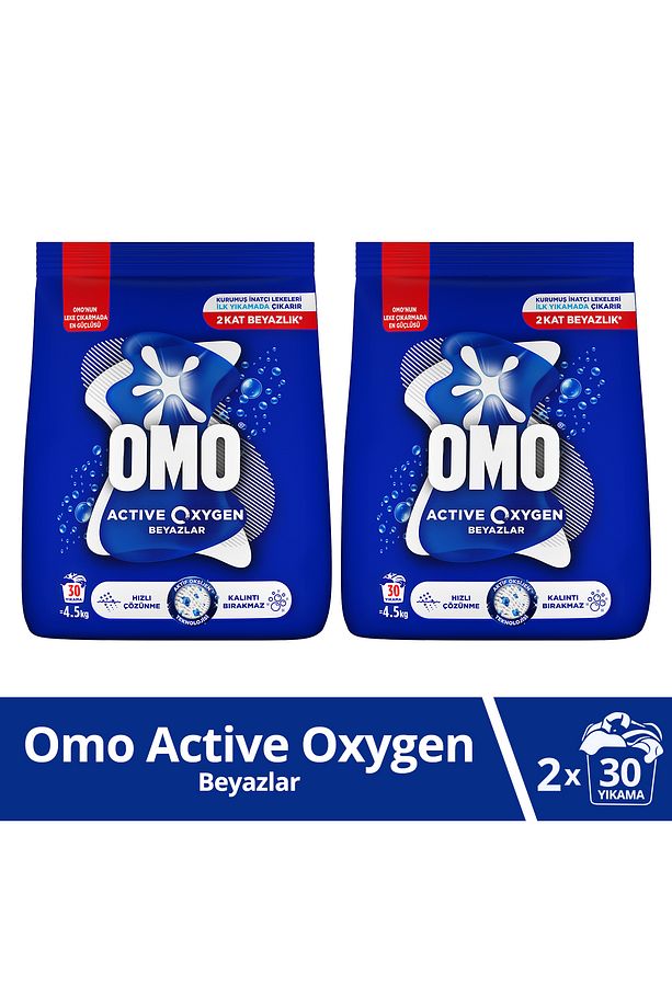 Active Oxygen Beyazlar Toz Deterjanı 4.5 Kg X2 - 1