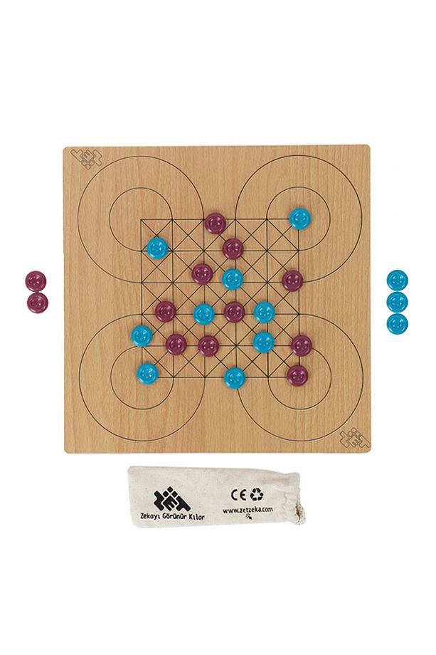 Surakarta & Xox (2 Oyun 1 Arada) Ahşap Zeka Ve Strateji Oyunu 5 Yaş 2 Oyuncu - 4