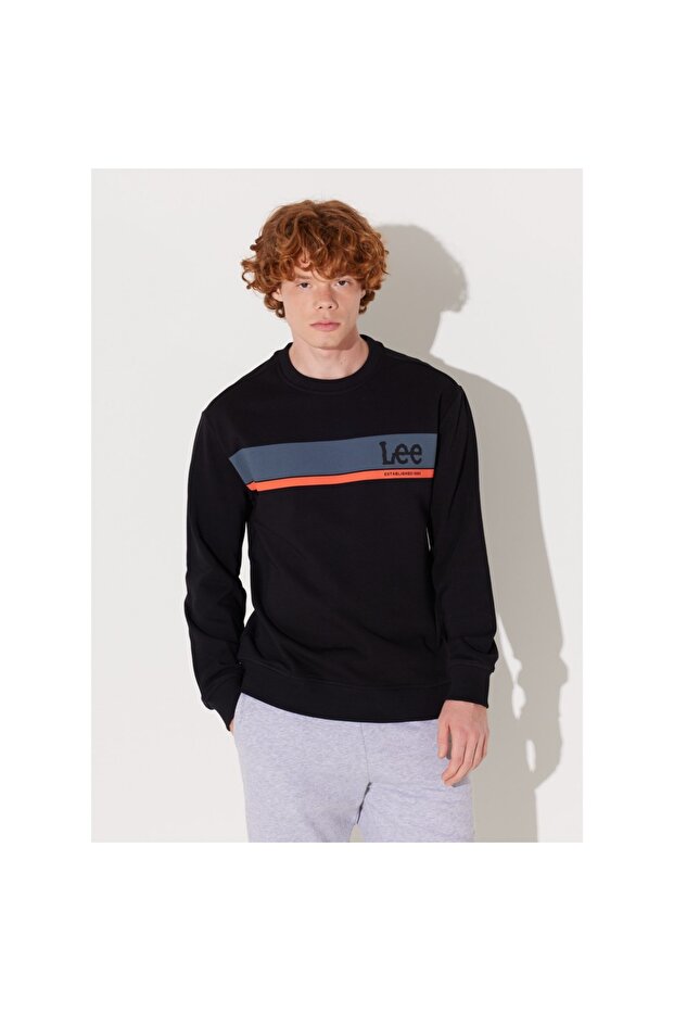 Erkek Siyah Sweatshirt - 1