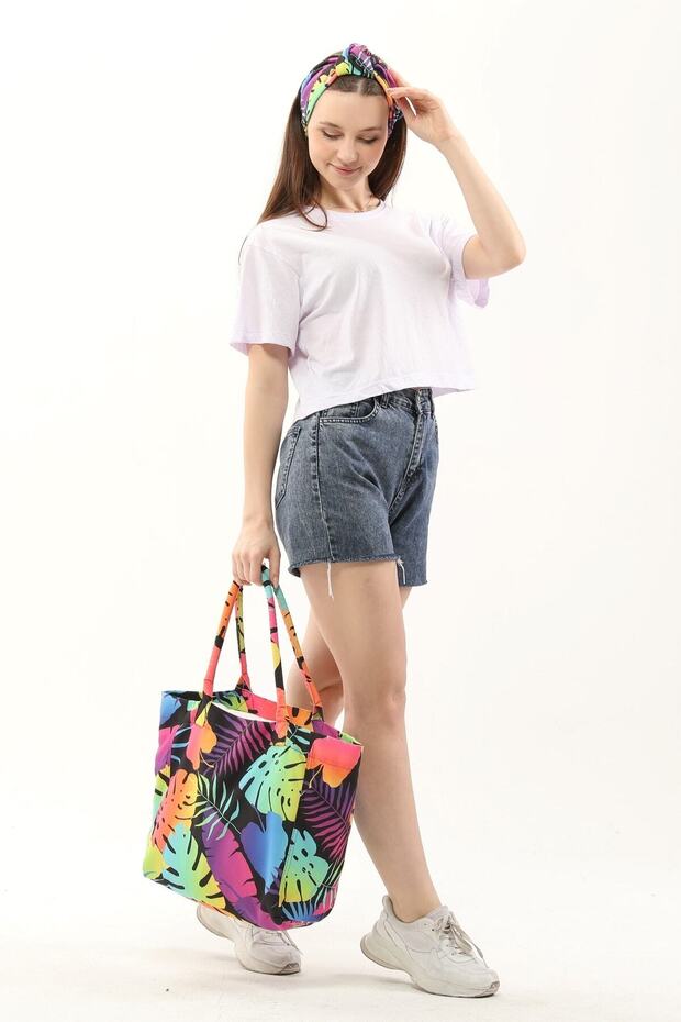 حقيبة الشاطئ السعيدة بنمط الفيل - 5