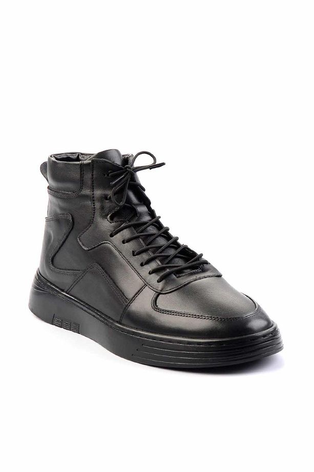 Siyah Leather Erkek Bot & Bootie E02440277841 - 3