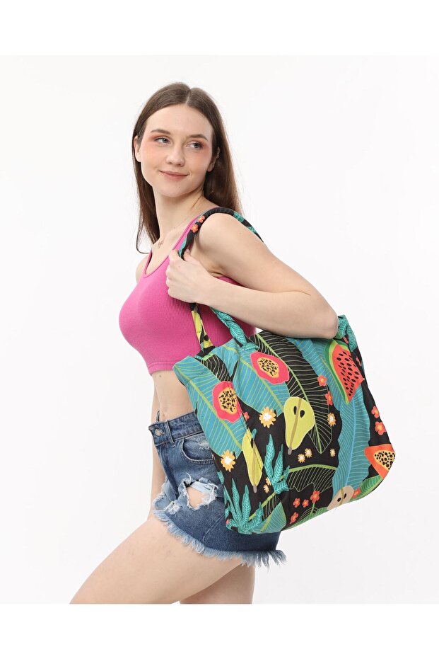 Happy Bag Mango Pattern Beach Bag - 3