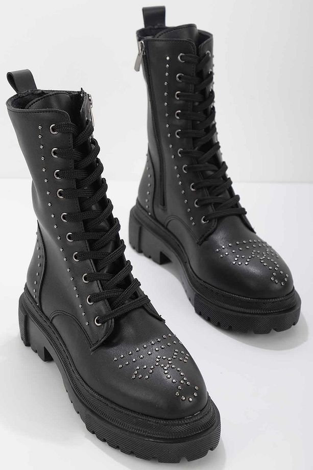 Siyah Kadın Bot & Bootie K02503900809 - 1