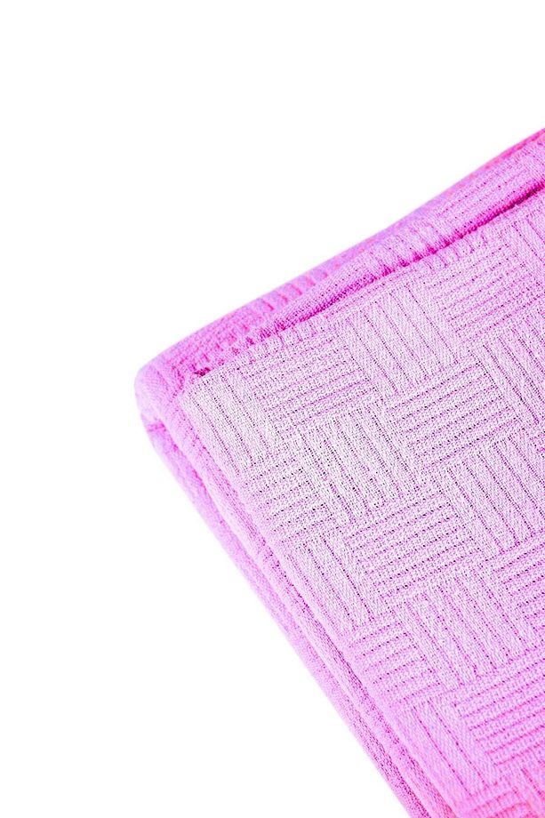 Dama Desen Pamuklu Tek Kişilik Pike Ve Yatak Örtüsü -pembe - 5